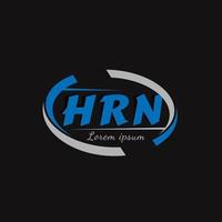 modelo de logotipo de carta abstrata em ilustração vetorial de hrn inicial. vetor