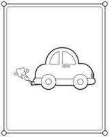 carro bonito adequado para ilustração vetorial de página para colorir infantil vetor