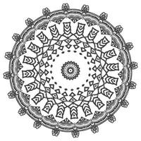 página do livro de colorir mandala de flores ornamento decorativo em estilo oriental étnico doodle ilustração vetorial desenhada à mão vetor