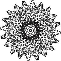 página para colorir mandala elementos decorativos vintage, ornamento decorativo em estilo oriental étnico doodle ilustração vetorial desenhada à mão vetor