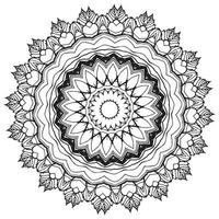 página para colorir mandala elementos decorativos vintage, ornamento decorativo em estilo oriental étnico doodle ilustração vetorial desenhada à mão vetor