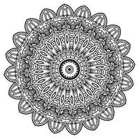 página para colorir mandala elementos decorativos vintage, ornamento decorativo em estilo oriental étnico doodle ilustração vetorial desenhada à mão vetor