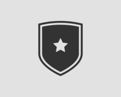 logotipo de vetor de escudo com ícone de estrela