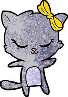 personagem de gato em estilo cartoon vetor