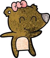 personagem de urso em estilo cartoon vetor
