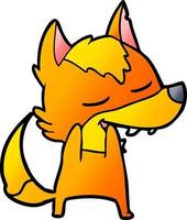 personagem de raposa em estilo cartoon vetor