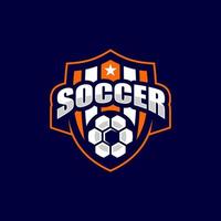 logotipo de futebol profissional moderno para equipe esportiva, modelo de vetor de design de logotipo de futebol