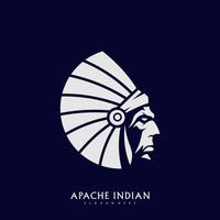 logotipo do índio americano. design de emblema indiano editável para o seu negócio. ilustração vetorial. vetor
