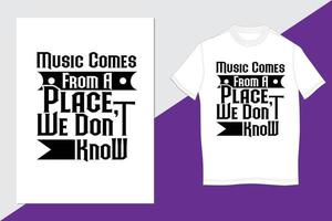 design de camiseta de música vetor