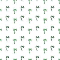palmeiras, padrão sem emenda, vetor. padrão com palmas verdes sobre um fundo branco. vetor