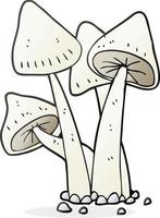 cogumelos de desenho animado de personagem doodle vetor