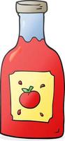 ketchup de desenho animado de personagem doodle vetor