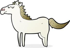 cavalo de desenho animado de personagem doodle vetor