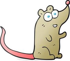 rato de desenho animado de personagem doodle vetor