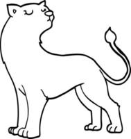 desenho de linha desenho animado leoa vetor
