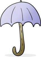guarda-chuva de desenho animado de personagem doodle vetor