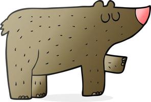 urso de desenho animado de personagem doodle vetor