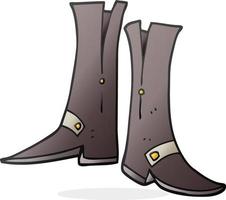 botas de desenho animado de personagem doodle vetor