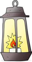 lanterna de desenho animado de personagem doodle vetor