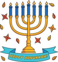 feliz hanukkah menorá cartoon clipart colorido vetor