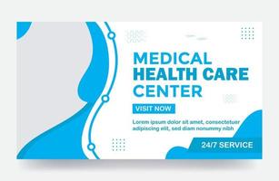 capa de banner de saúde em miniatura médica e modelo de capa de banner da web vetor