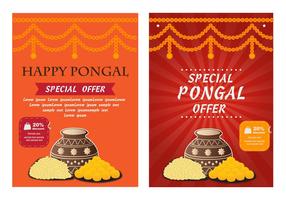 Feliz Pongal Poster Flyer Vector