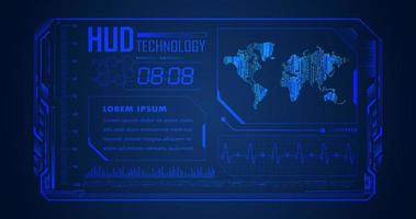 fundo de tecnologia hud moderno vetor