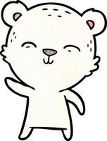 personagem de desenho animado urso polar vetor