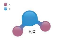 química modelo molécula água h2o elemento científico formul vetor