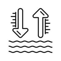 ícone de vetor de maré alta