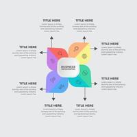 design de infográficos de negócios com ícones. pode ser usado para diagramas, relatórios anuais e web design. conceito de negócio com quatro opções, etapas ou processos vetor