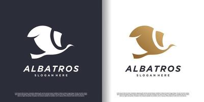 vetor premium de design de logotipo albatros
