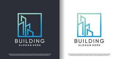 design de logotipo de construção civil para negócios com vetor premium de conceito moderno criativo