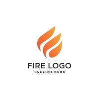 design de logotipo de fogo com vetor premium de conceito abstrato criativo