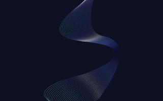 design de fundo abstrato de linhas onduladas de gradiente azul elegante vetor
