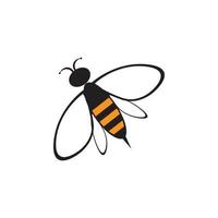 ilustração de ícone de vetor de logotipo de abelha