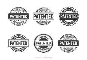 Selos de borracha de vetores patenteados gratuitos