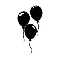 balão. sinal simples de ícone de balão. vetor de ícone de balão. balão esfolado. balão sólido ícone vector design ilustração logotipo modelo. adequado para muitos propósitos.
