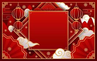 fundo vermelho escuro do ano novo chinês vetor