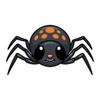 desenho de aranha preta bonitinha vetor