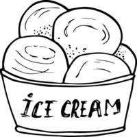 uma ilustração vetorial de sorvete vetor