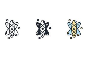 ícones de física simbolizam elementos vetoriais para infográfico web vetor