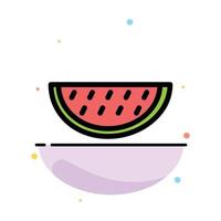 modelo de ícone de cor plana abstrata de frutas melão verão água vetor