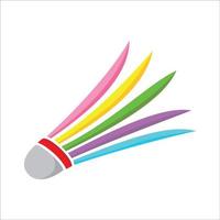 modelo de logotipo de peteca. ícone do esporte, sinal e símbolo. bola de badminton. vetor