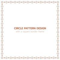 design de padrão de círculo com uma moldura de borda retangular vetor