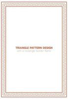 design de padrão de triângulo com uma moldura de borda retangular vetor