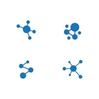 vetor de ícone do logotipo da molécula