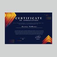 design de certificado com plano de fundo vetor