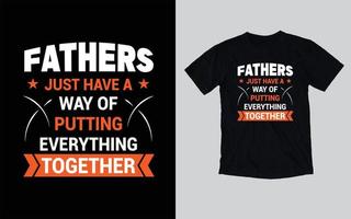 design de t-shirt de tipografia do dia dos pais, feliz dia dos pais vetor