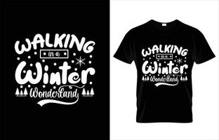 design de t-shirt de tipografia de inverno. vetor